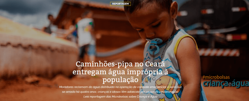 Caminhões-pipa no Ceará entregam água imprópia à população